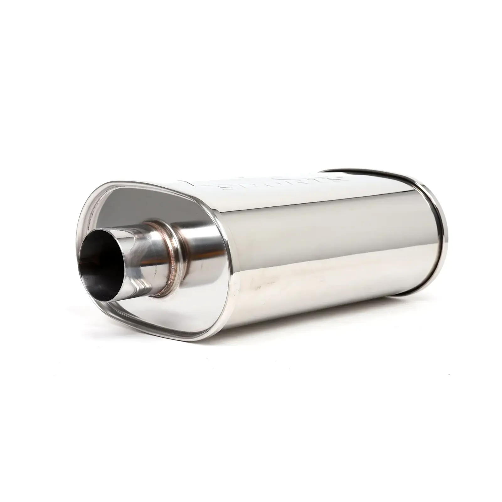 DC Sports Universal Oval Muffler 2.5" Inlet 2.5" Outlet