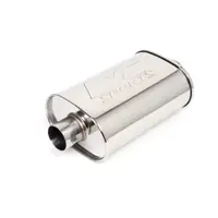 DC Sports Universal Oval Muffler 2.5" Inlet 2.5" Outlet - Image 2