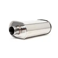 DC Sports Universal Oval Muffler 2.5" Inlet 2.5" Outlet - Image 1