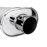 DC Sports Universal Oval Muffler 2.5" Inlet 3" Outlet - Image 4