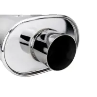 DC Sports Universal Oval Muffler 3" Inlet 3" Outlet - Image 4
