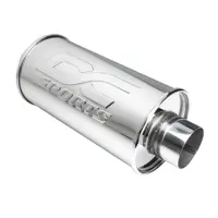 DC Sports Universal Round Muffler 3" Inlet 4" Outlet - Image 1